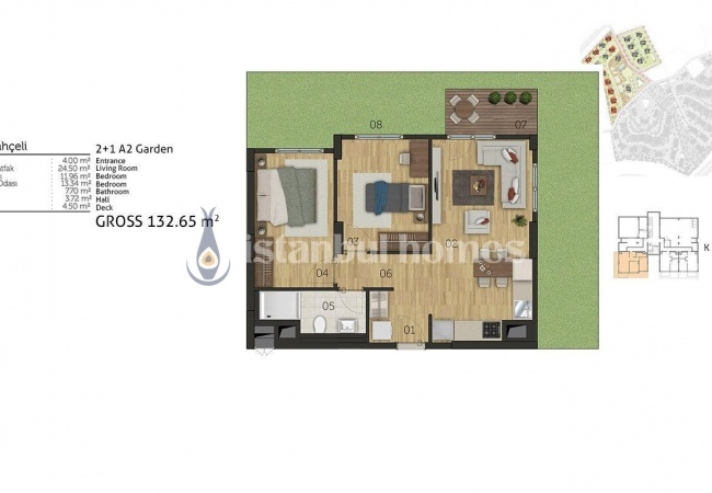 低层建筑群中的优质 Cekmekoy 公寓 17