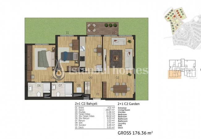 低层建筑群中的优质 Cekmekoy 公寓 23