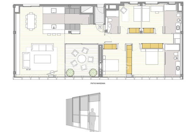 شقة في حي L'eixample، برشلونة في شارع Mallorca 22