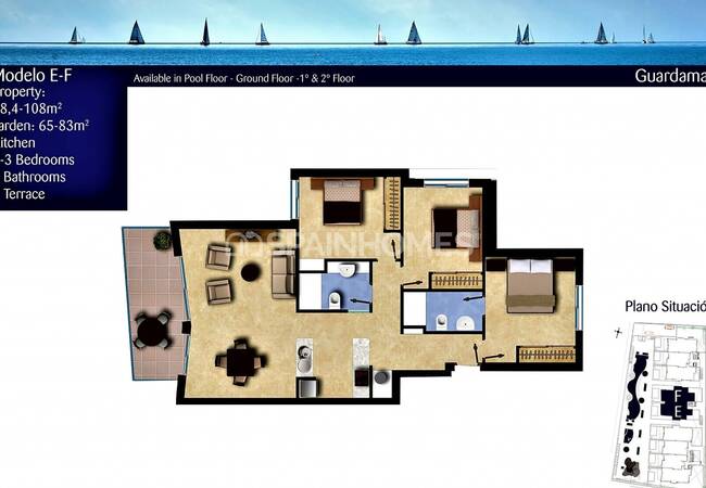 Sea View Apartments with Pool in Gated Complex in Guardamar Del Segura