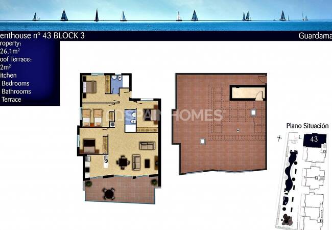 Sea View Apartments with Pool in Gated Complex in Guardamar Del Segura