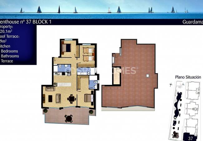 Sea View Apartments with Pool in Gated Complex in Guardamar Del Segura