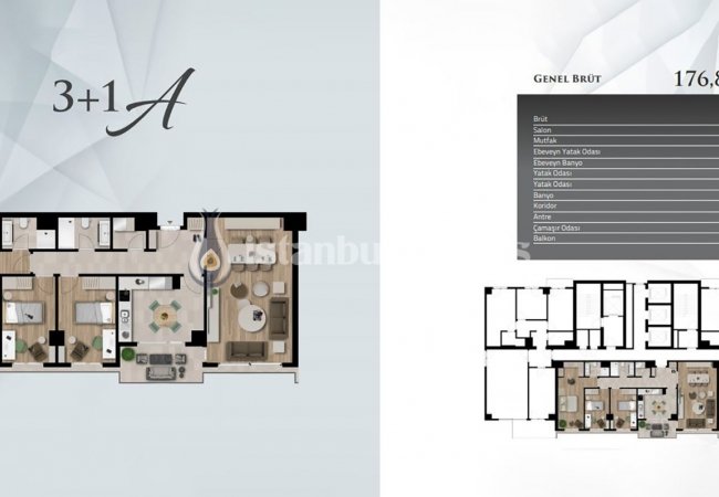 Luminous Apartments with Full-length Windows in Kartal 35