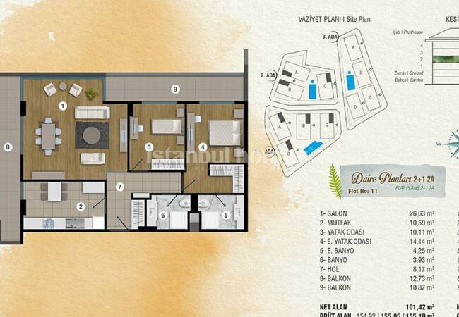 Deluxe Istanbul Apartments in an Exclusive Complex