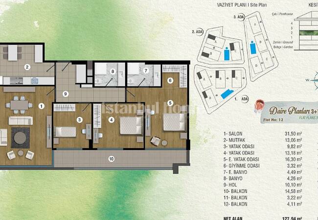 Deluxe Istanbul Apartments in an Exclusive Complex