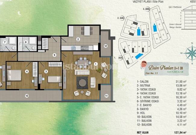 Deluxe Istanbul Apartments in an Exclusive Complex