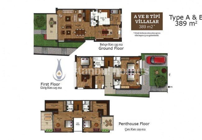 Ready to Move Private and Twin Houses in Sarıyer 15