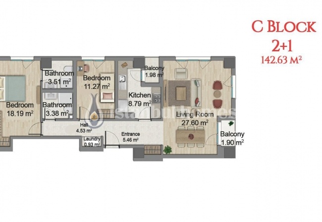 Modern and Lively Design Apartments in Central Esenyurt 17