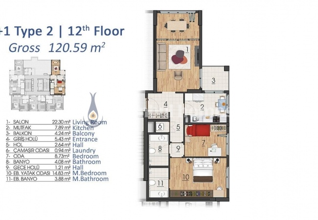 Contemporary Flats in Highly-desired Area of Basaksehir 10