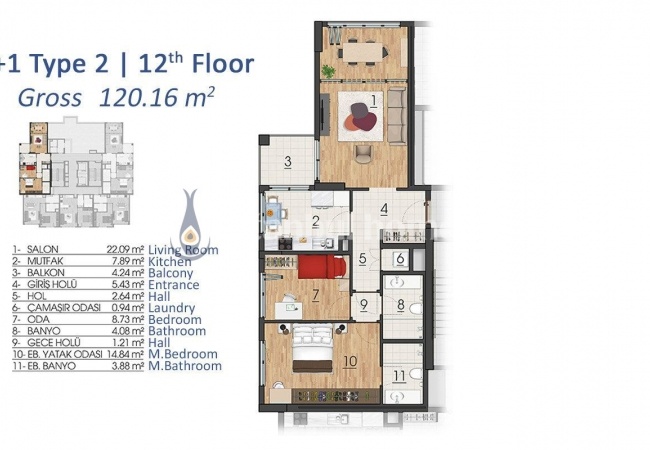 Contemporary Flats in Highly-desired Area of Basaksehir 14