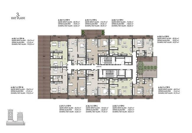 Privileged Flats in Kagithane Istanbul with a Swimming Pool 20