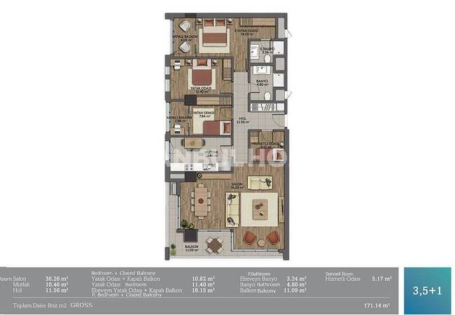 شقق خاصة في كاغيتهانه مع مرافق مميزة 34