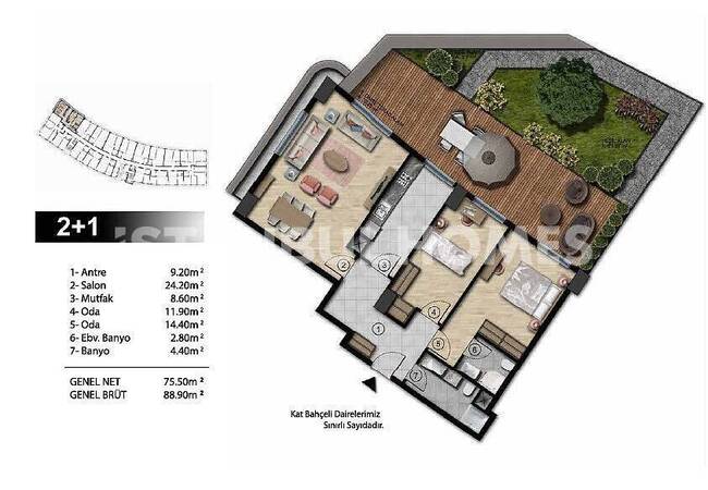 加齐奥斯曼帕萨地铁站附近的中央公寓 15