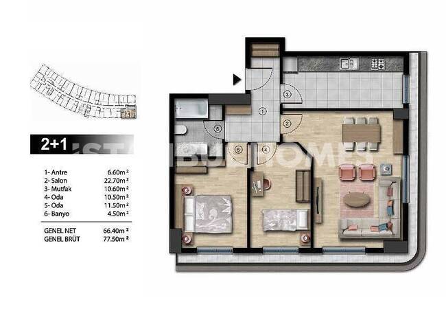 加齐奥斯曼帕萨地铁站附近的中央公寓 16