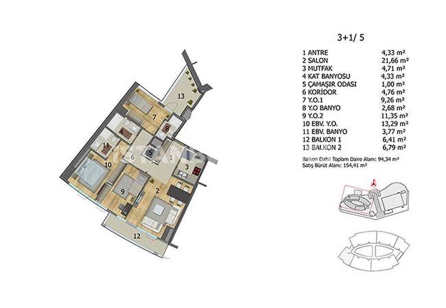 公寓在伊斯坦布尔巴萨谢希尔(basaksehir)提供双重品质的生活方式 11