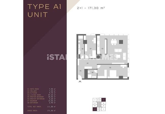 Sea View Apartments with Smart Home System in Bakırköy 39