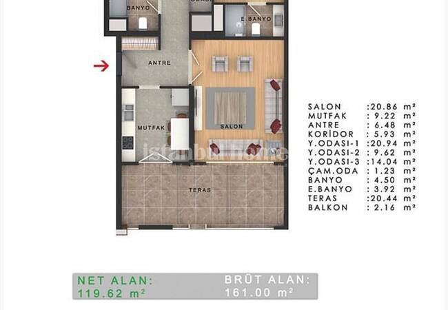 آپارتمان های خیره کننده با نمای بسیار زیبای دریا در بویوک چکمجه استانبول 36