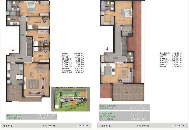 آپارتمان های خیره کننده با نمای بسیار زیبای دریا در بویوک چکمجه استانبول 33