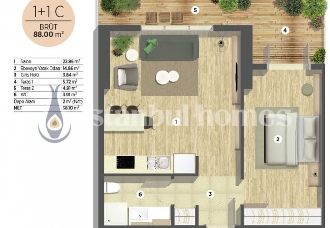 Luxueux Appartements Résidentiels Avec Commodités À Kartal 28