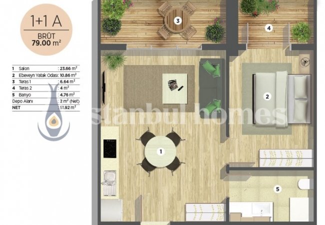 Luxueux Appartements Résidentiels Avec Commodités À Kartal 26