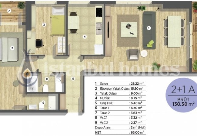 Luxueux Appartements Résidentiels Avec Commodités À Kartal 29