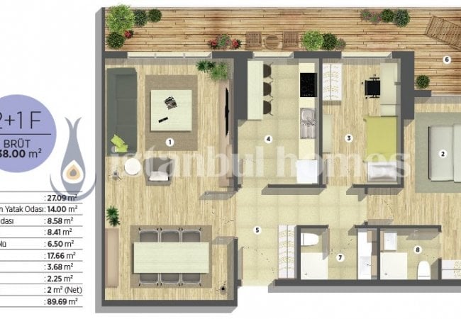 Luxueux Appartements Résidentiels Avec Commodités À Kartal 34