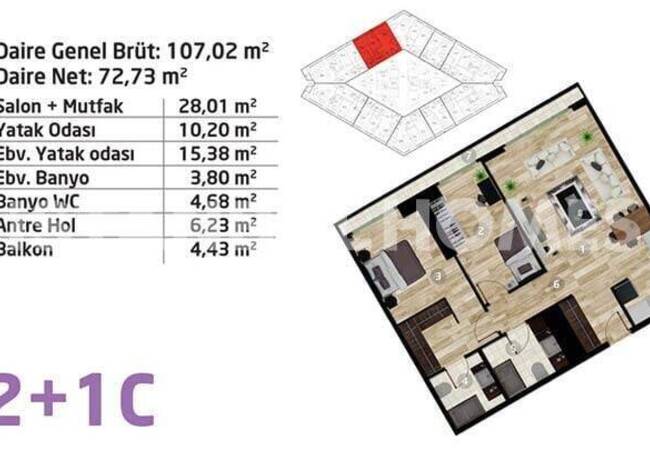 Kadıköy'de Metroya Yakın Site İçerisinde Şehir Manzaralı Daire 37