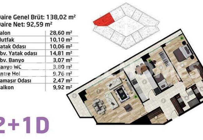 Kadıköy'de Metroya Yakın Site İçerisinde Şehir Manzaralı Daire 38