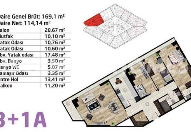 Kadıköy'de Metroya Yakın Site İçerisinde Şehir Manzaralı Daire 34