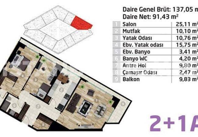 Kadıköy'de Metroya Yakın Site İçerisinde Şehir Manzaralı Daire 35