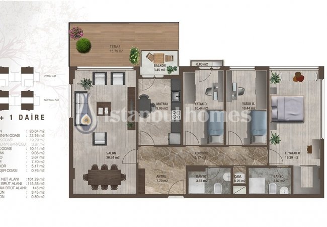 Spacious Flats with Forest Views in Sancaktepe Istanbul 38
