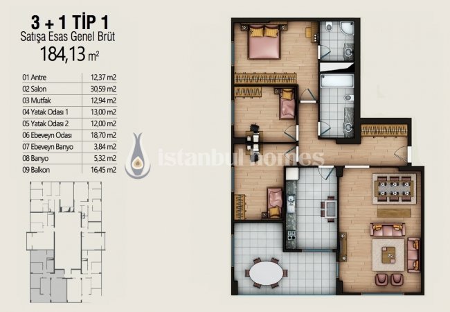 Недвижимость в Хорошем Месте с Видом на Город в Умрание 16