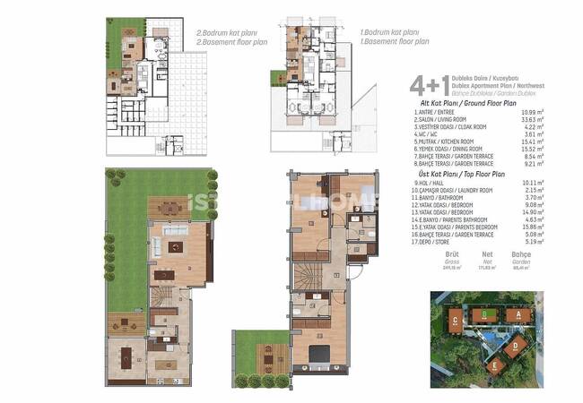 آپارتمان های سطح بالا واقع در یک مجتمع استخردار در استانبول 29