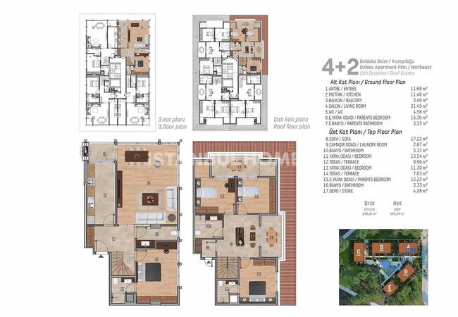 آپارتمان های سطح بالا واقع در یک مجتمع استخردار در استانبول 34