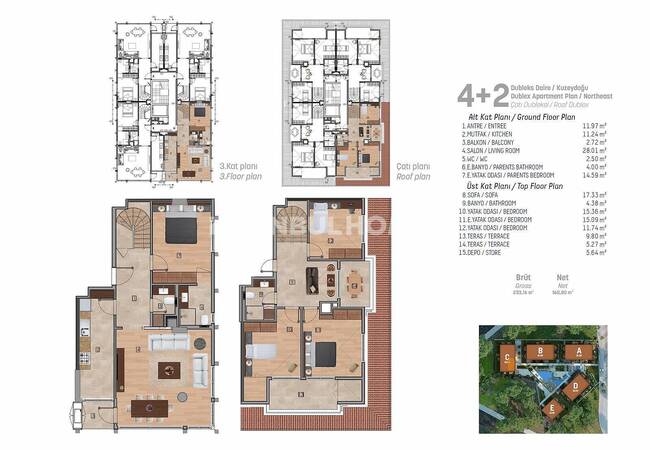 آپارتمان های سطح بالا واقع در یک مجتمع استخردار در استانبول 36