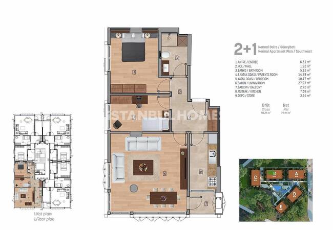 آپارتمان های سطح بالا واقع در یک مجتمع استخردار در استانبول 41