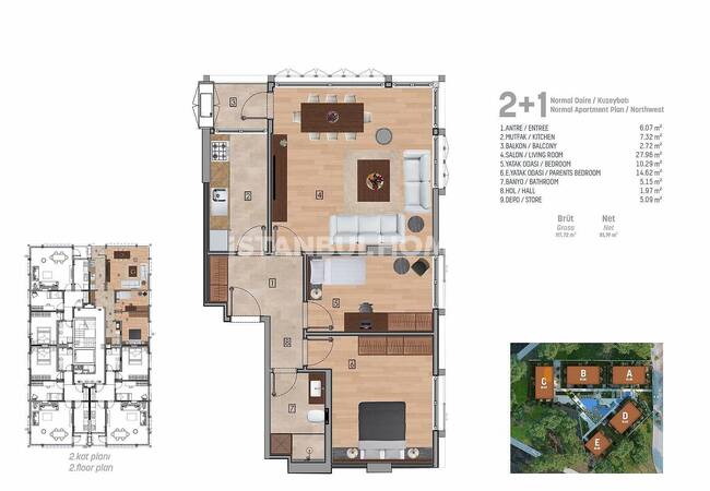 آپارتمان های سطح بالا واقع در یک مجتمع استخردار در استانبول 43