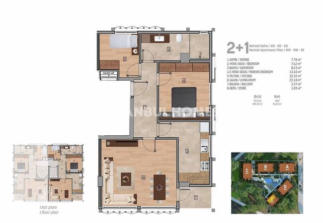 آپارتمان های سطح بالا واقع در یک مجتمع استخردار در استانبول 45