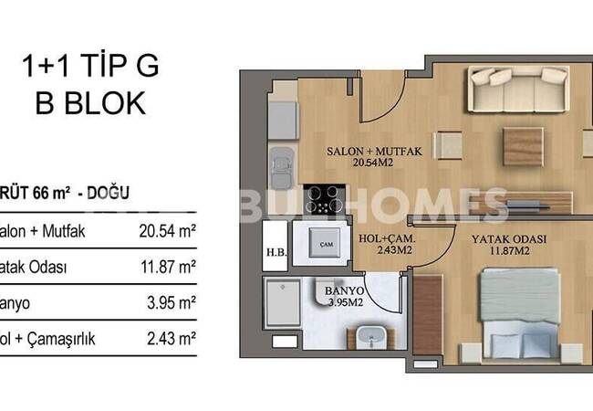 Kadıköy'de Metroya Yakın Güvenlikli Site İçinde Daire 42