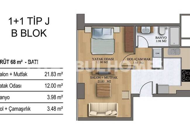 Kadıköy'de Metroya Yakın Güvenlikli Site İçinde Daire 43