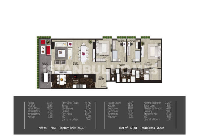 卡迪科伊(kadikoy) 带全景泳池的综合设施的物业 28