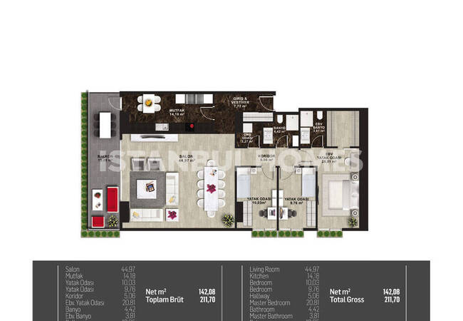 卡迪科伊(kadikoy) 带全景泳池的综合设施的物业 29