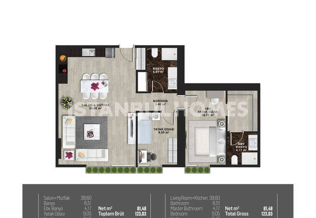 卡迪科伊(kadikoy) 带全景泳池的综合设施的物业 35