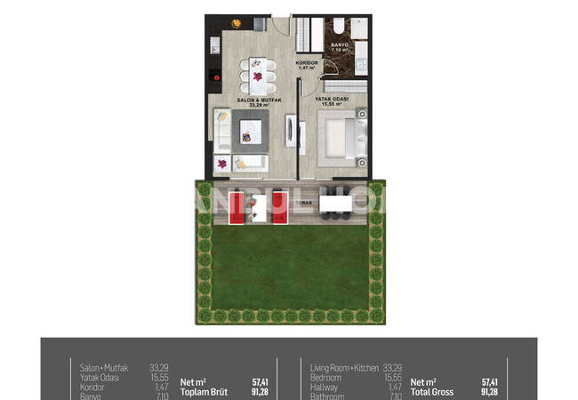 卡迪科伊(kadikoy) 带全景泳池的综合设施的物业 40