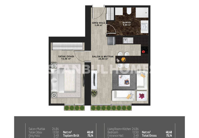 卡迪科伊(kadikoy) 带全景泳池的综合设施的物业 43
