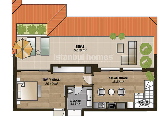 Modernly Designed Real Estate in an Elite Complex in Beykoz 38