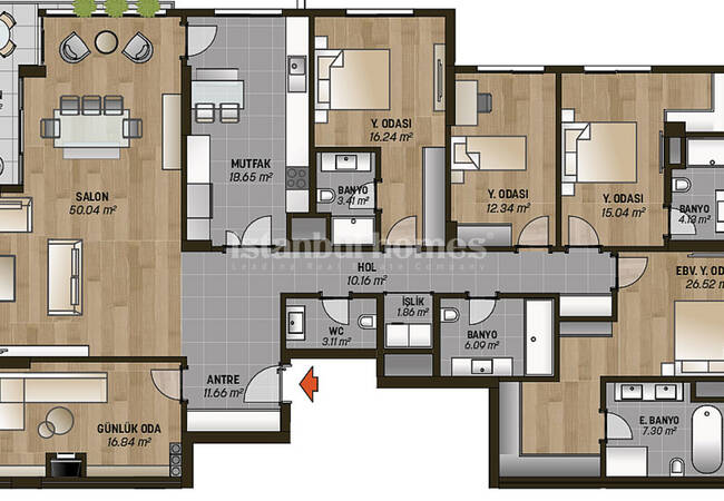 Modernly Designed Real Estate in an Elite Complex in Beykoz 39