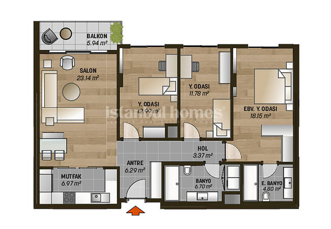 Modernly Designed Real Estate in an Elite Complex in Beykoz 42