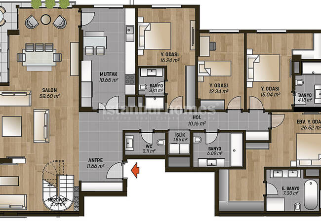 Modernly Designed Real Estate in an Elite Complex in Beykoz 27
