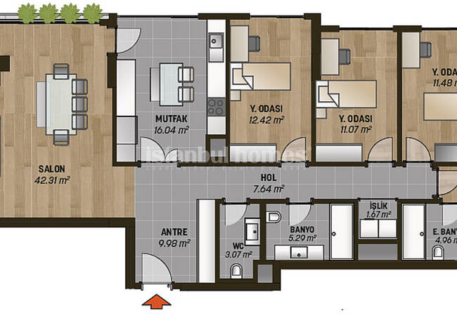 Modernly Designed Real Estate in an Elite Complex in Beykoz 30